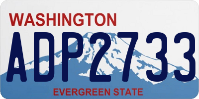 WA license plate ADP2733