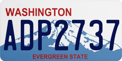 WA license plate ADP2737