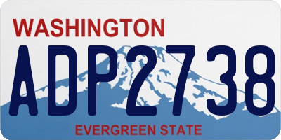 WA license plate ADP2738