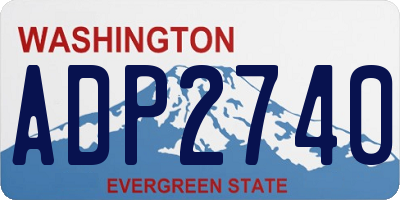 WA license plate ADP2740