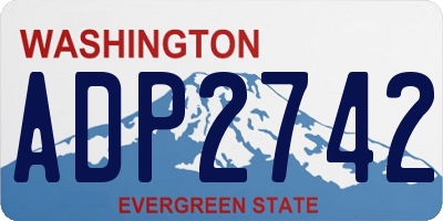 WA license plate ADP2742