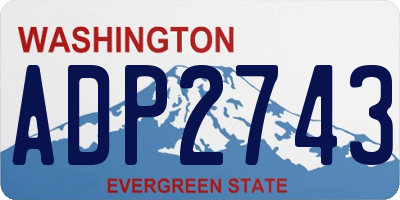 WA license plate ADP2743