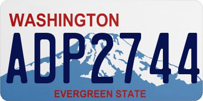 WA license plate ADP2744