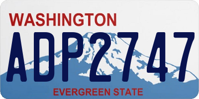 WA license plate ADP2747