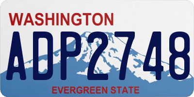 WA license plate ADP2748