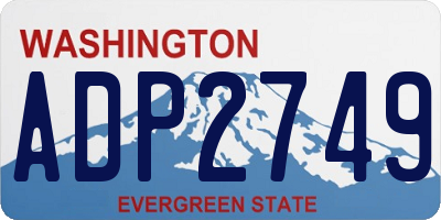 WA license plate ADP2749
