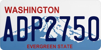 WA license plate ADP2750