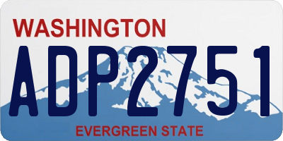 WA license plate ADP2751