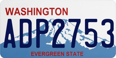 WA license plate ADP2753