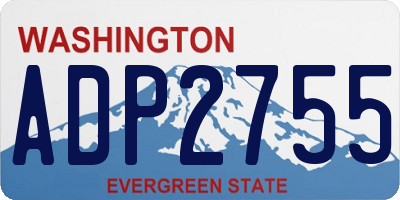 WA license plate ADP2755