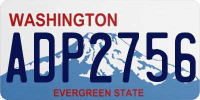 WA license plate ADP2756