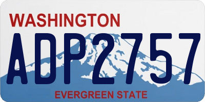 WA license plate ADP2757