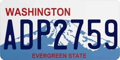WA license plate ADP2759