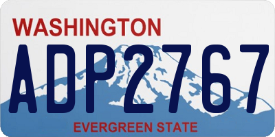 WA license plate ADP2767