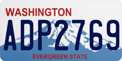 WA license plate ADP2769