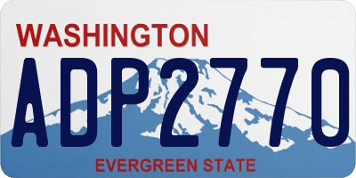 WA license plate ADP2770