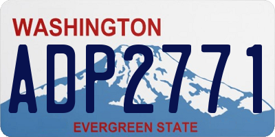 WA license plate ADP2771