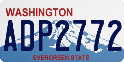 WA license plate ADP2772