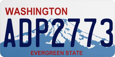 WA license plate ADP2773