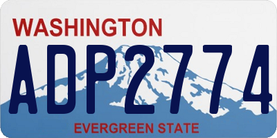 WA license plate ADP2774