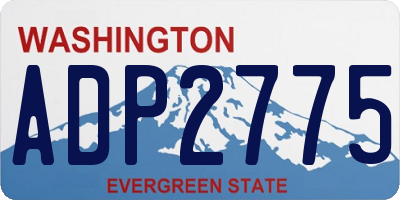 WA license plate ADP2775