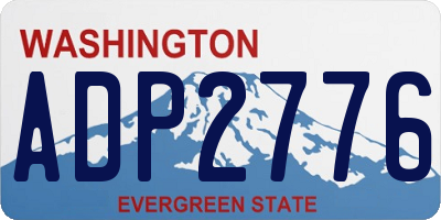 WA license plate ADP2776