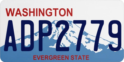 WA license plate ADP2779