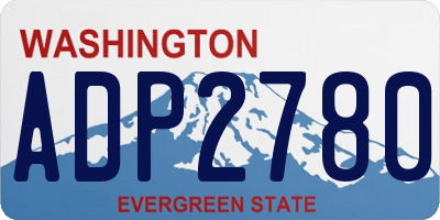 WA license plate ADP2780