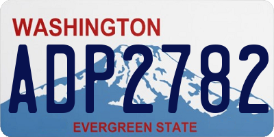 WA license plate ADP2782