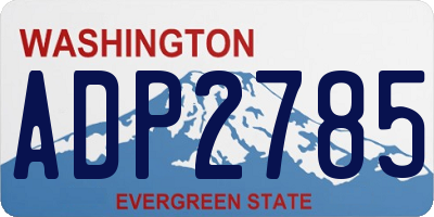 WA license plate ADP2785