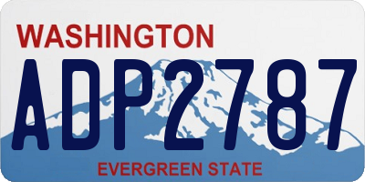 WA license plate ADP2787