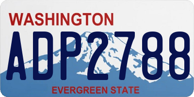 WA license plate ADP2788