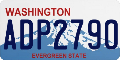 WA license plate ADP2790
