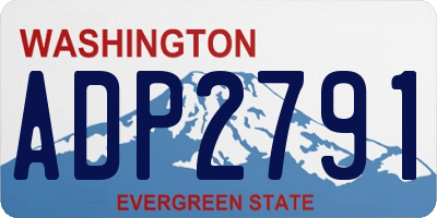 WA license plate ADP2791