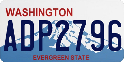 WA license plate ADP2796
