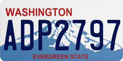 WA license plate ADP2797