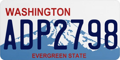 WA license plate ADP2798