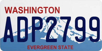 WA license plate ADP2799