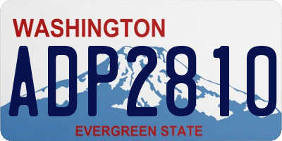 WA license plate ADP2810