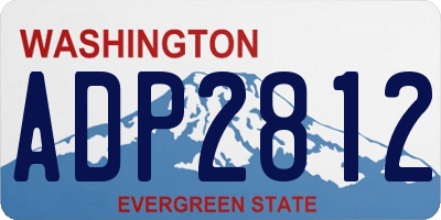 WA license plate ADP2812