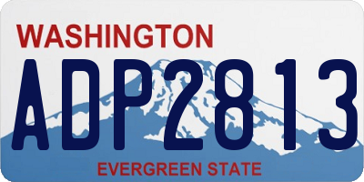 WA license plate ADP2813