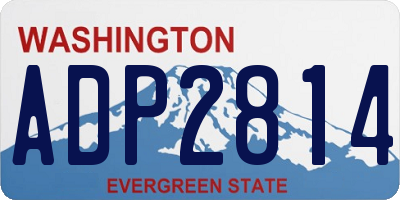 WA license plate ADP2814