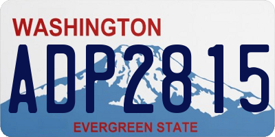 WA license plate ADP2815