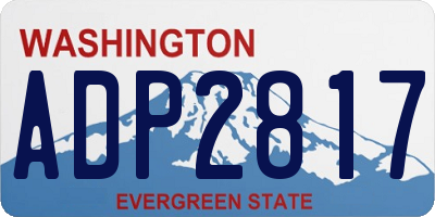 WA license plate ADP2817