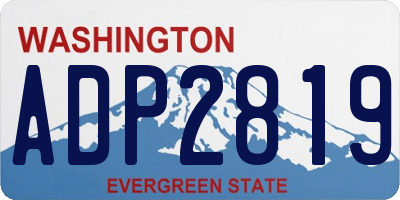 WA license plate ADP2819