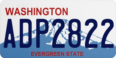 WA license plate ADP2822