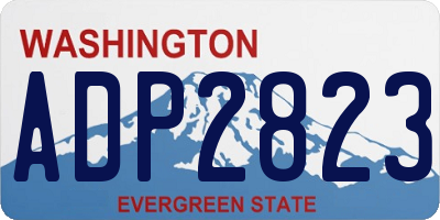 WA license plate ADP2823