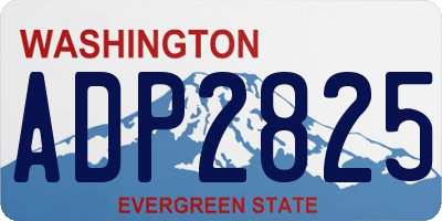 WA license plate ADP2825