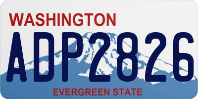 WA license plate ADP2826