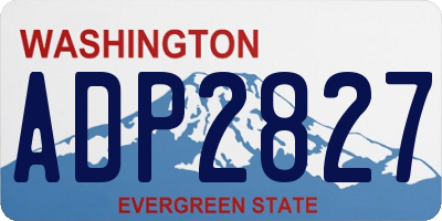 WA license plate ADP2827